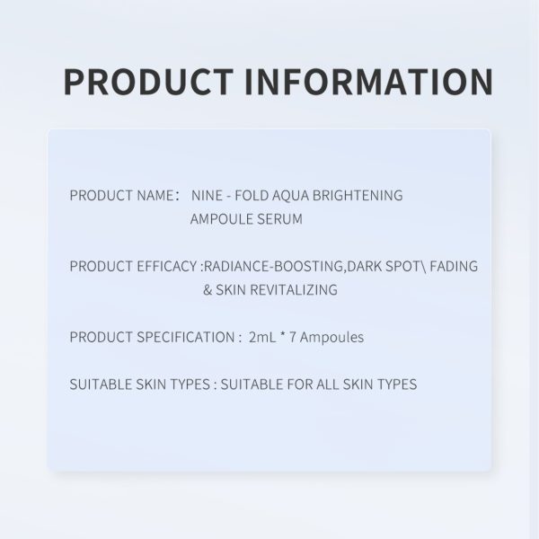nine fold aqua brightening ampoule serum, 2ml×7 ampoules